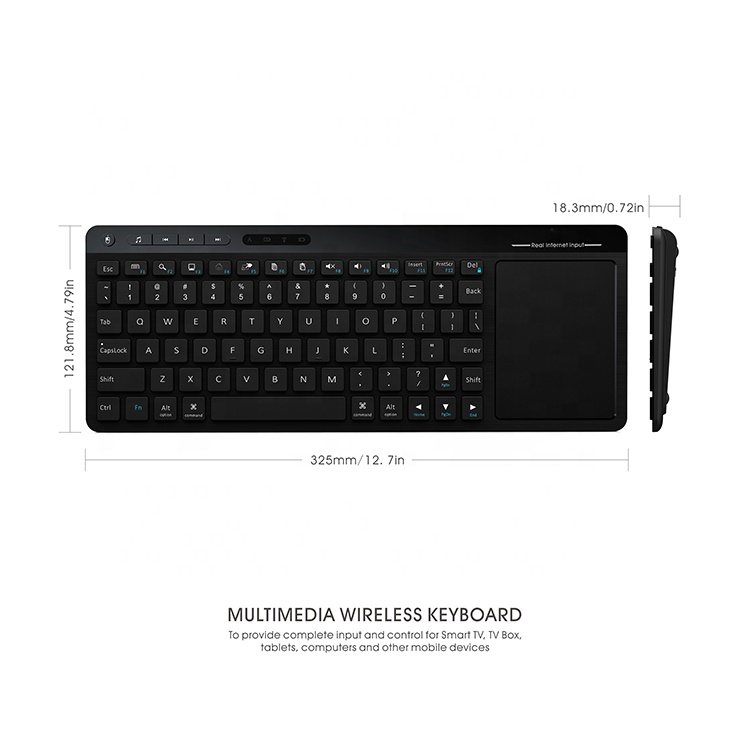 For tablet/smart TV/HTP/TV box wireless keyboard with touchpad mouse, rechargeable