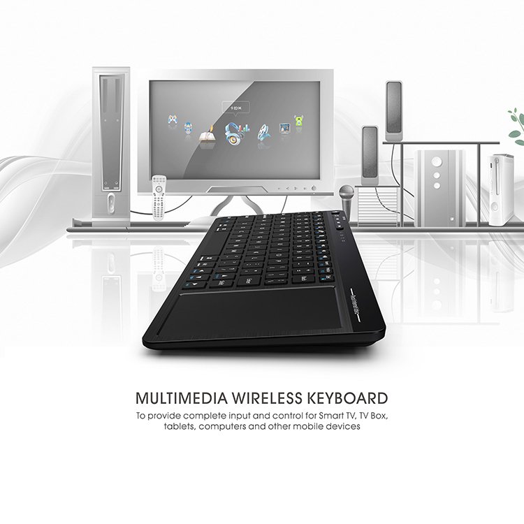 For tablet/smart TV/HTP/TV box wireless keyboard with touchpad mouse, rechargeable