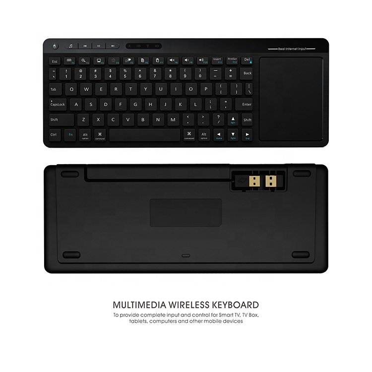 For tablet/smart TV/HTP/TV box wireless keyboard with touchpad mouse, rechargeable
