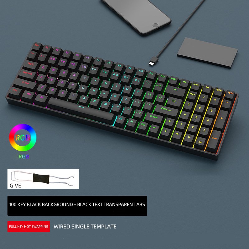 low price Mechanical Desktop diy Custom wireless electronics rechargeable notebook pc 100 key wired mini backlit gaming keyboard