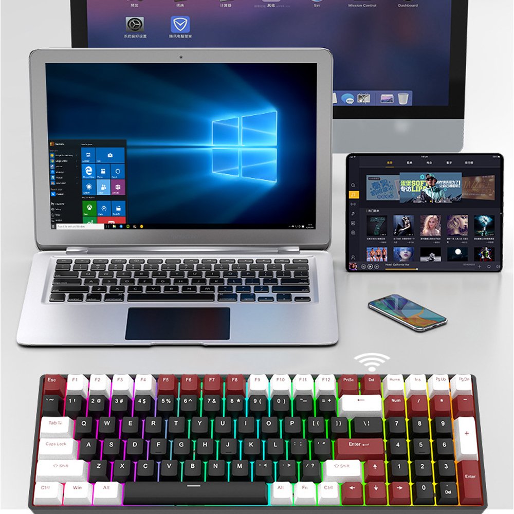 low price Mechanical Desktop diy Custom wireless electronics rechargeable notebook pc 100 key wired mini backlit gaming keyboard