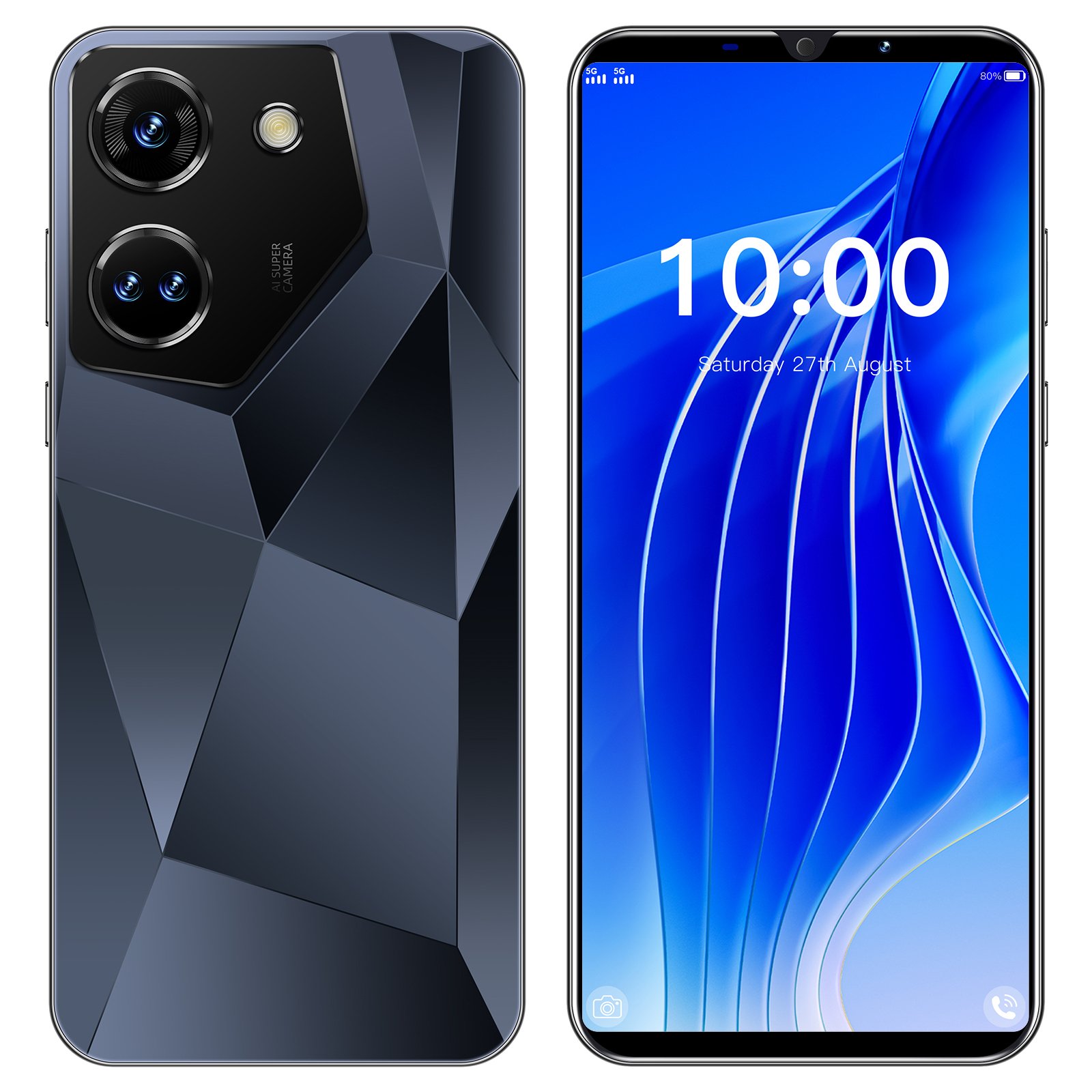HSDF-C20 Pro 16GB+1TB MEMORY 5.5 HD inch Screen Android14 Dual SIM Deca Core Smart phone