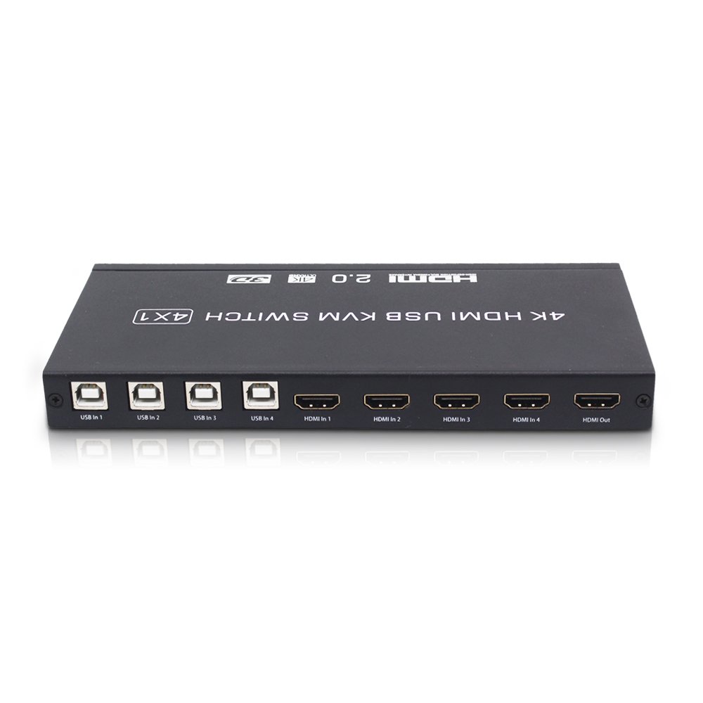 4K HDMI 2.0 4 Ports Video 4k hdmi usb kvm switch 4 port KVM Switch for USB Keyboard Mouse
