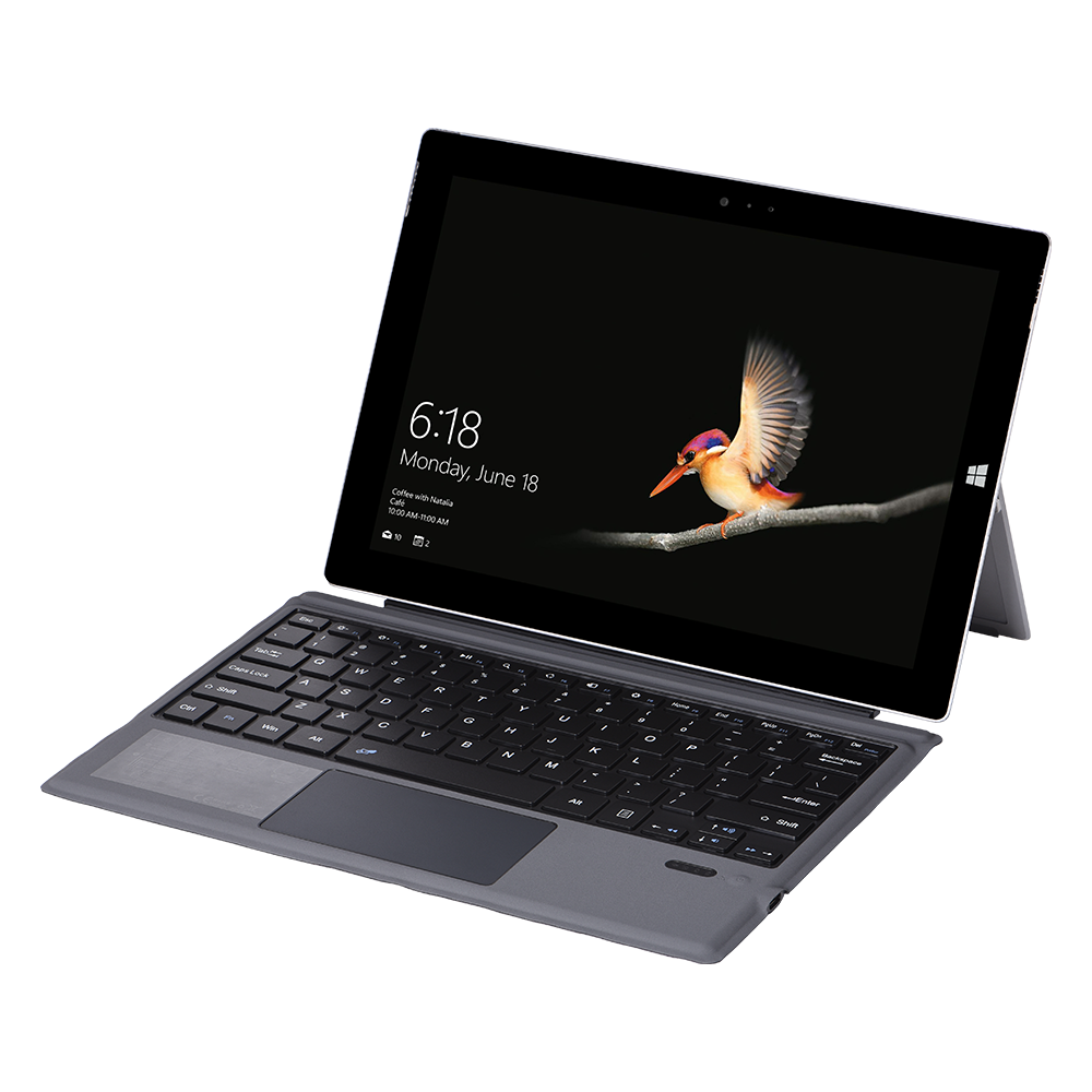 Type Cover Ultra-Slim Portable Rechargeable BT Wireless Keyboard with Touchpad for Microsoft Surface Pro 3/4/5/6/7/8