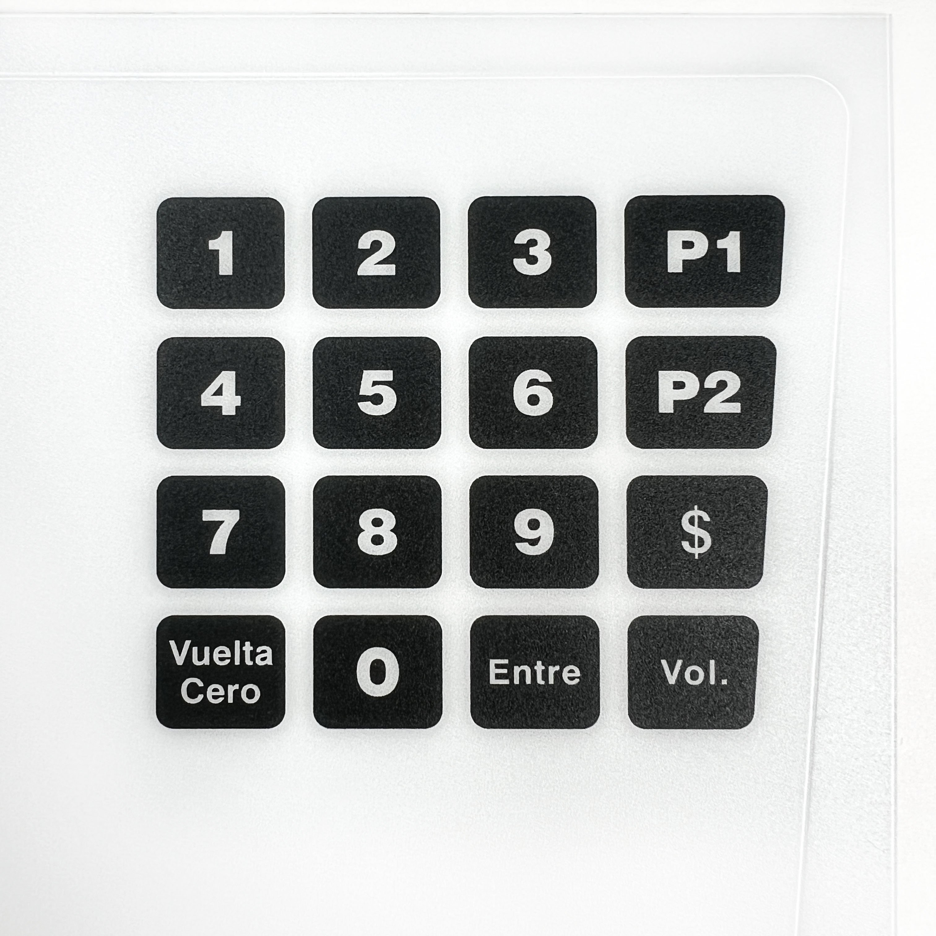 OEM aftermarket preset membrane keypad overlay sticker for fuel dispenser