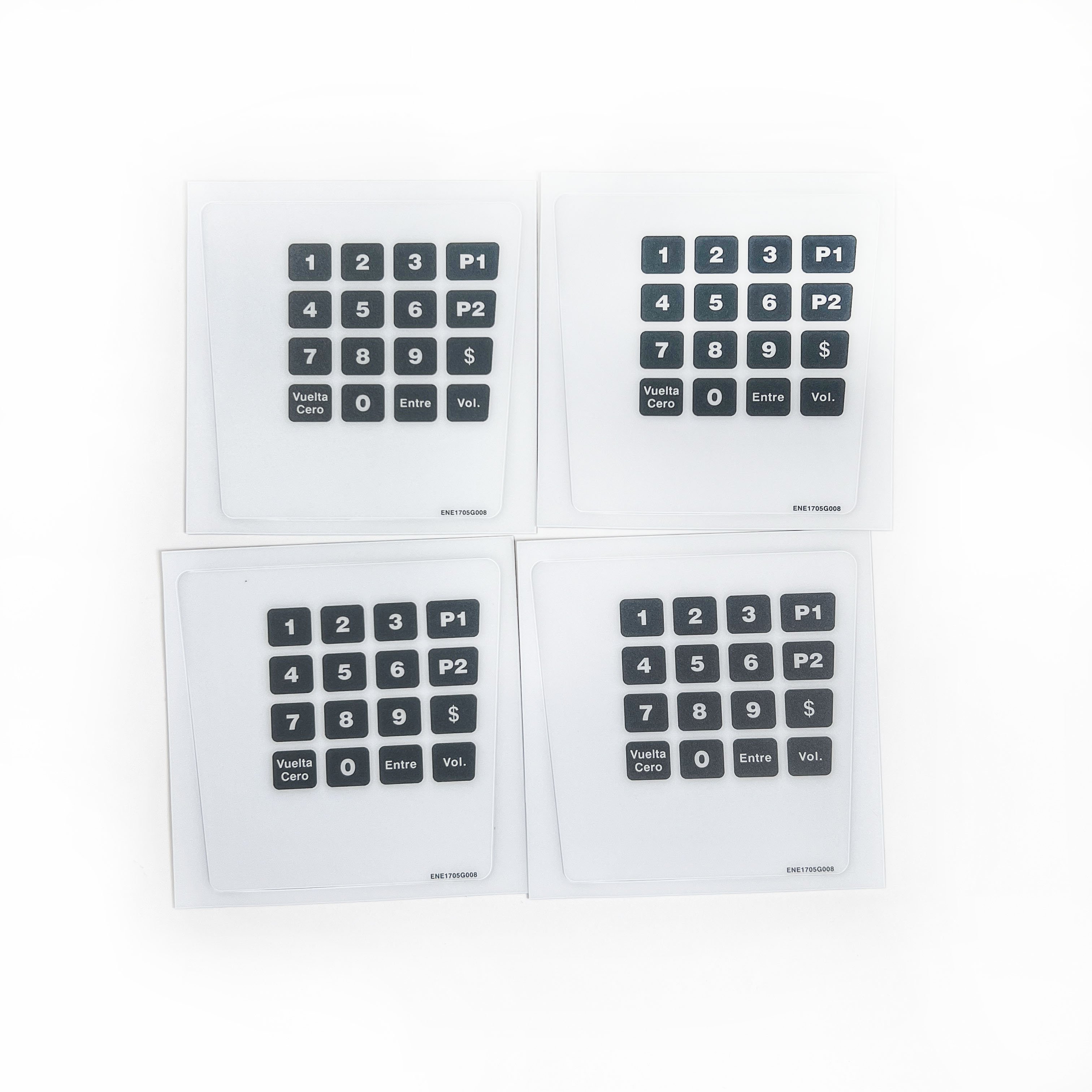 OEM aftermarket preset membrane keypad overlay sticker for fuel dispenser