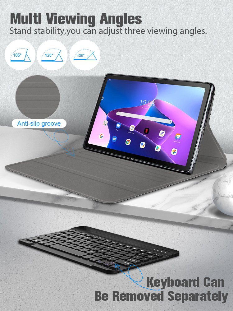 wireless Keyboard case for Lenovo Tab M10 3rd Gen 10.1" 2022 TB- 325F 328F wireless keyboard cover factory wholesales