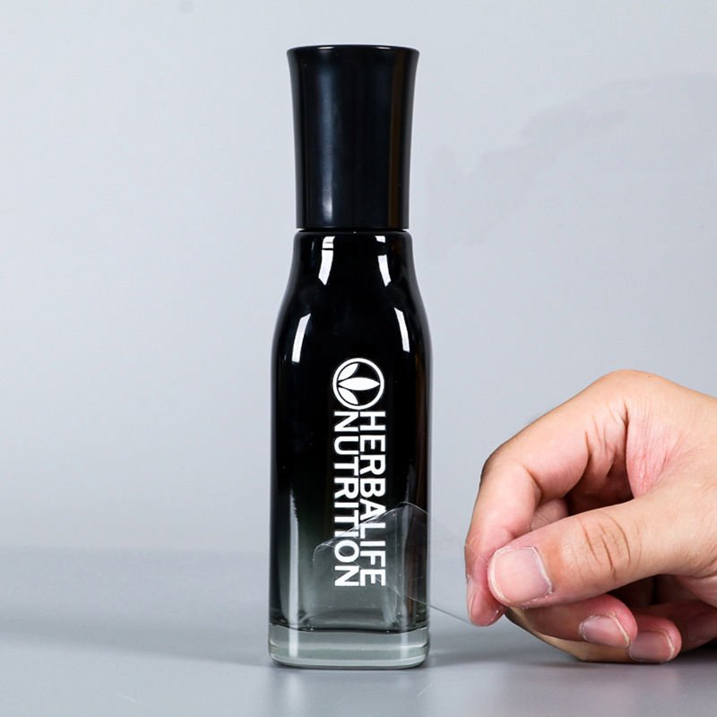 custom UV transfer printing logo 3D embossed waterproof personalized sticker, clear crystal paste transparent label