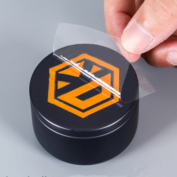 custom UV transfer printing logo 3D embossed waterproof personalized sticker, clear crystal paste transparent label