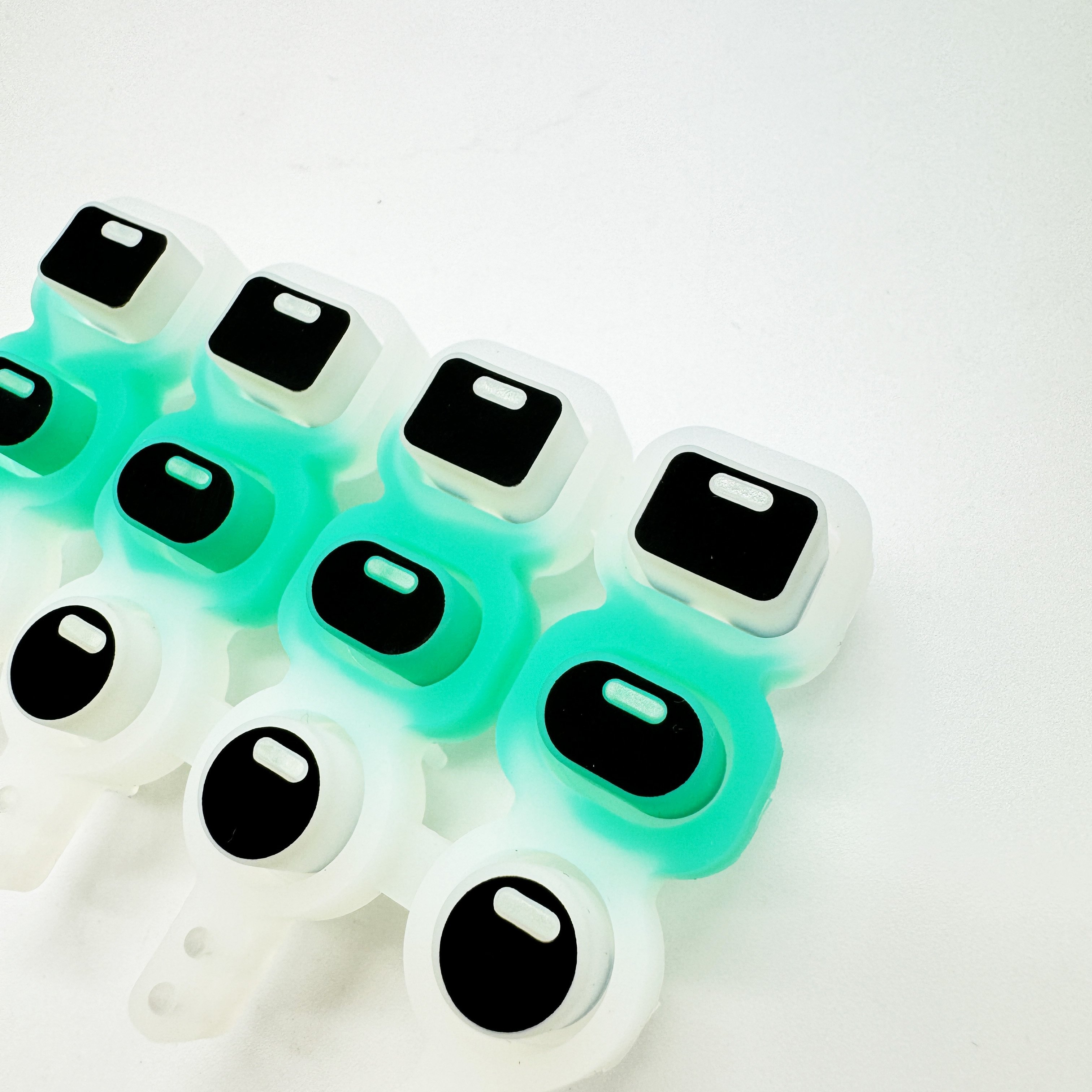 Custom silicone rubber products with color-coded buttons for Music DJ equipment , using advanced radium engraving technology