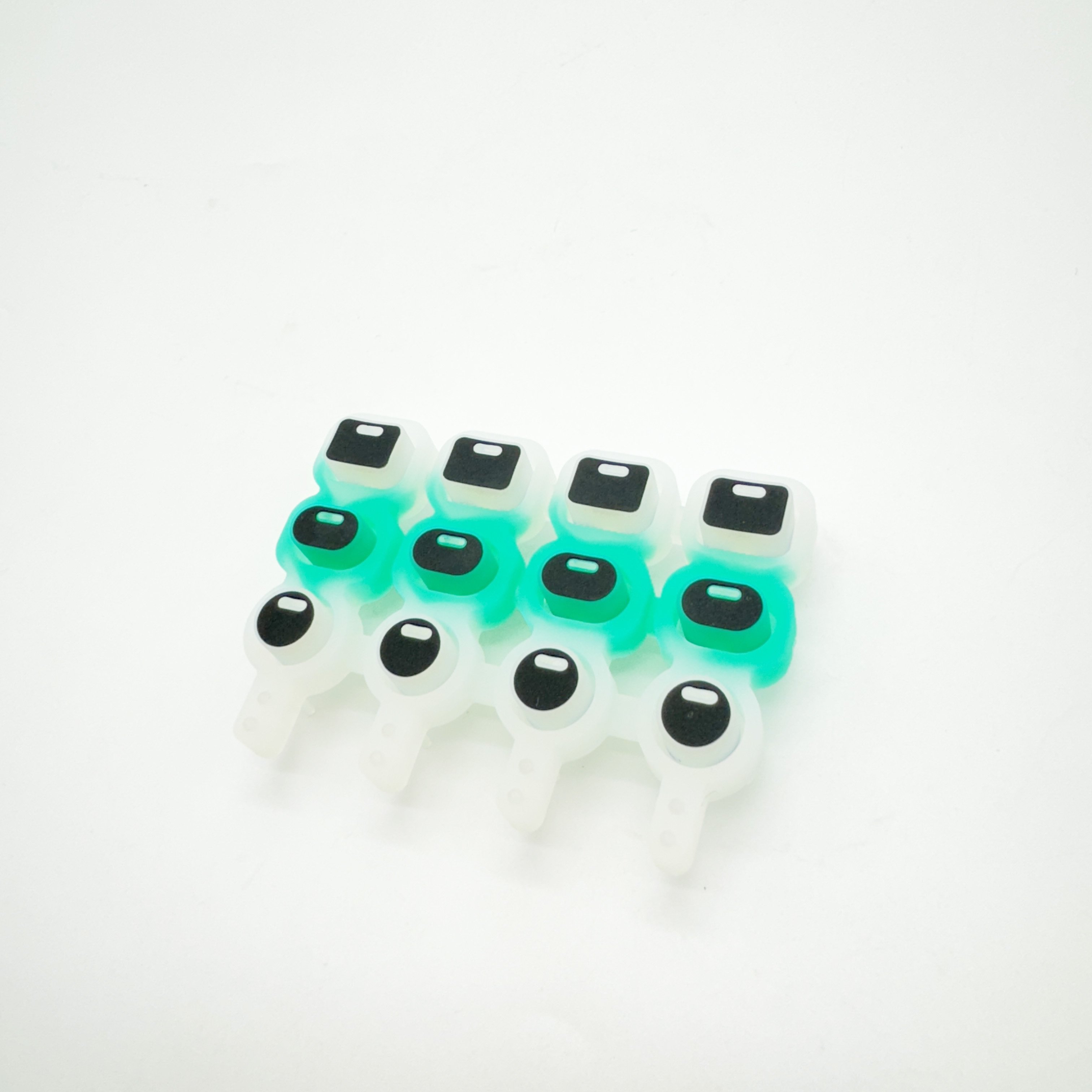 Custom silicone rubber products with color-coded buttons for Music DJ equipment , using advanced radium engraving technology