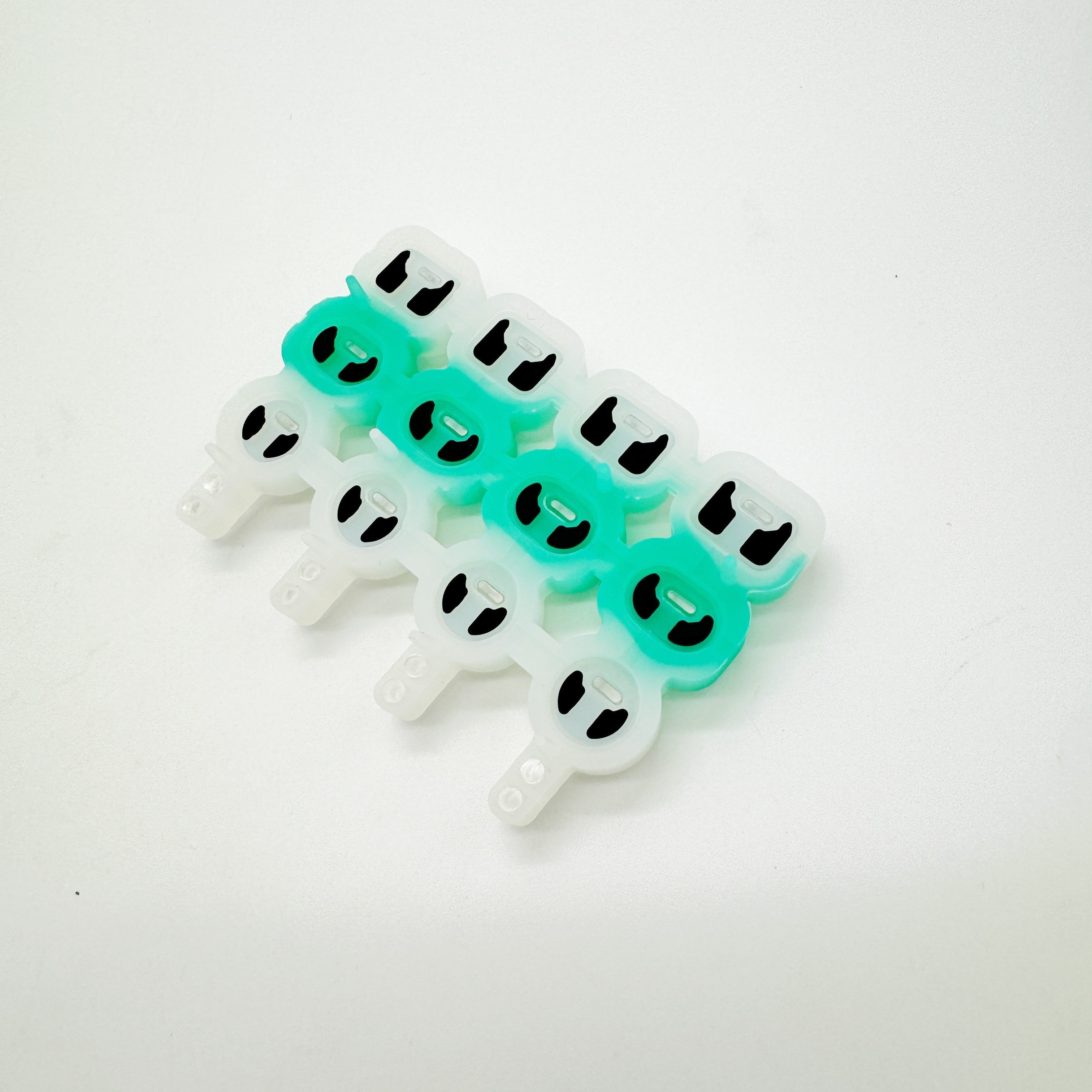 Custom silicone rubber products with color-coded buttons for Music DJ equipment , using advanced radium engraving technology