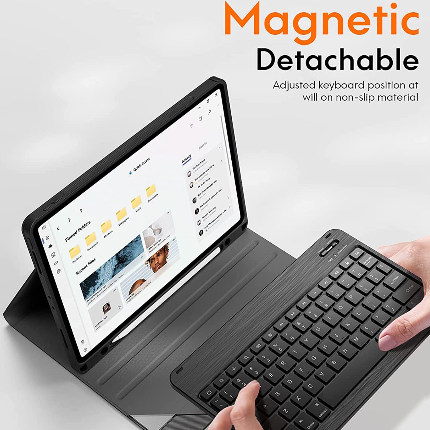 Custom 60% Copy Paste Mini Magic Ergonomic Shockproof Spanish BT Wireless Case Keyboard For iPad Pro