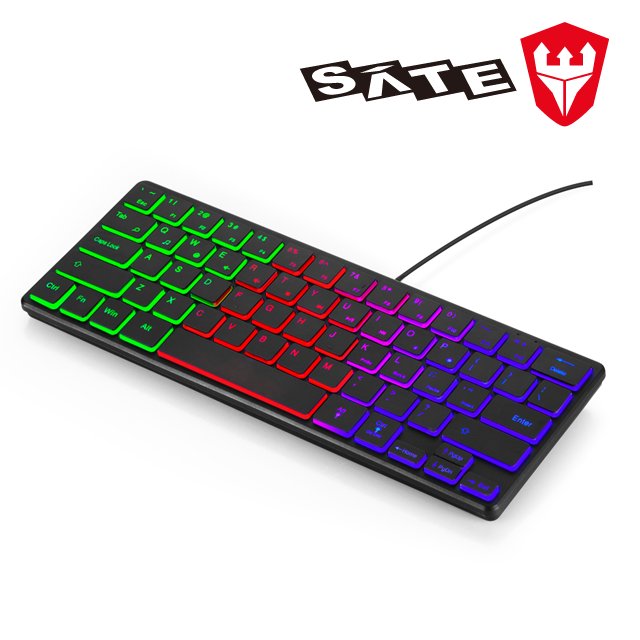 SATE(AK-87) Factory Hot Sale 2022 New Mini 64 Keys Optical Wired Keyboard Accept Customized Logo