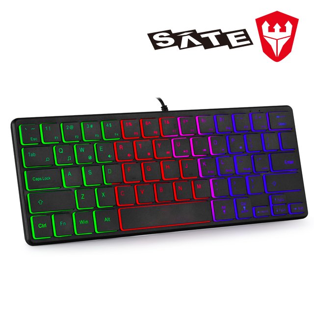 SATE(AK-87) Factory Hot Sale 2022 New Mini 64 Keys Optical Wired Keyboard Accept Customized Logo