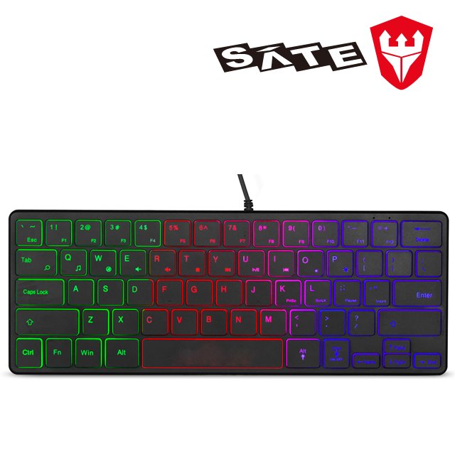 SATE(AK-87) Factory Hot Sale 2022 New Mini 64 Keys Optical Wired Keyboard Accept Customized Logo