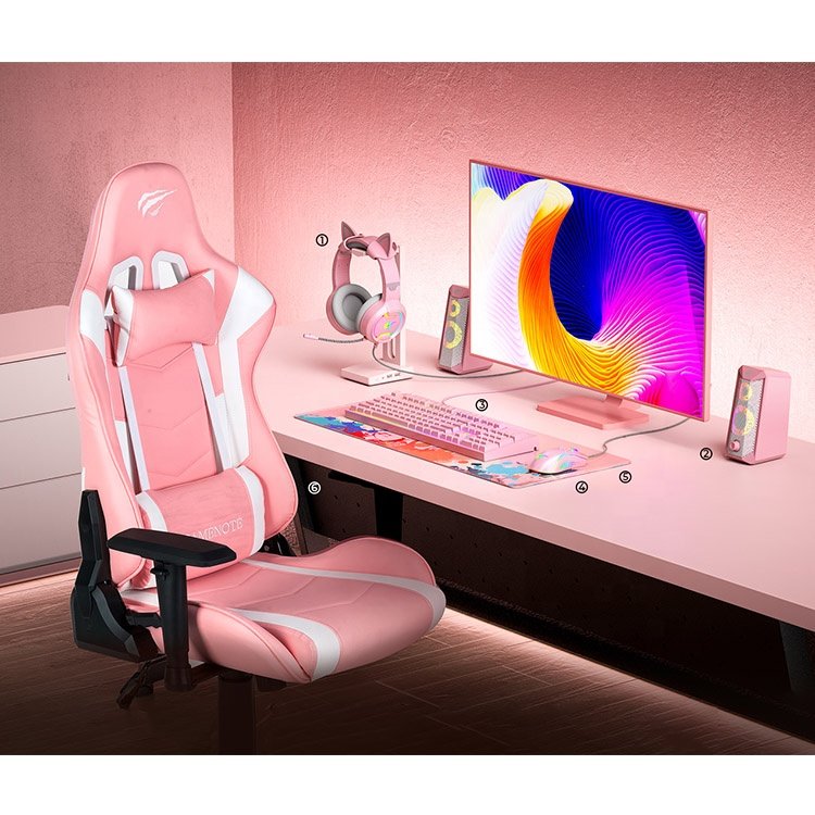 Kb868Cm Havit Pink 4Pcs Mouse Y Teclados Gamer Gaming Kit 4 In 1 Backlit Rgb Headphone Keyboard And Mouse Combo Gaming