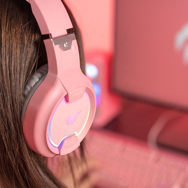 Kb868Cm Havit Pink 4Pcs Mouse Y Teclados Gamer Gaming Kit 4 In 1 Backlit Rgb Headphone Keyboard And Mouse Combo Gaming
