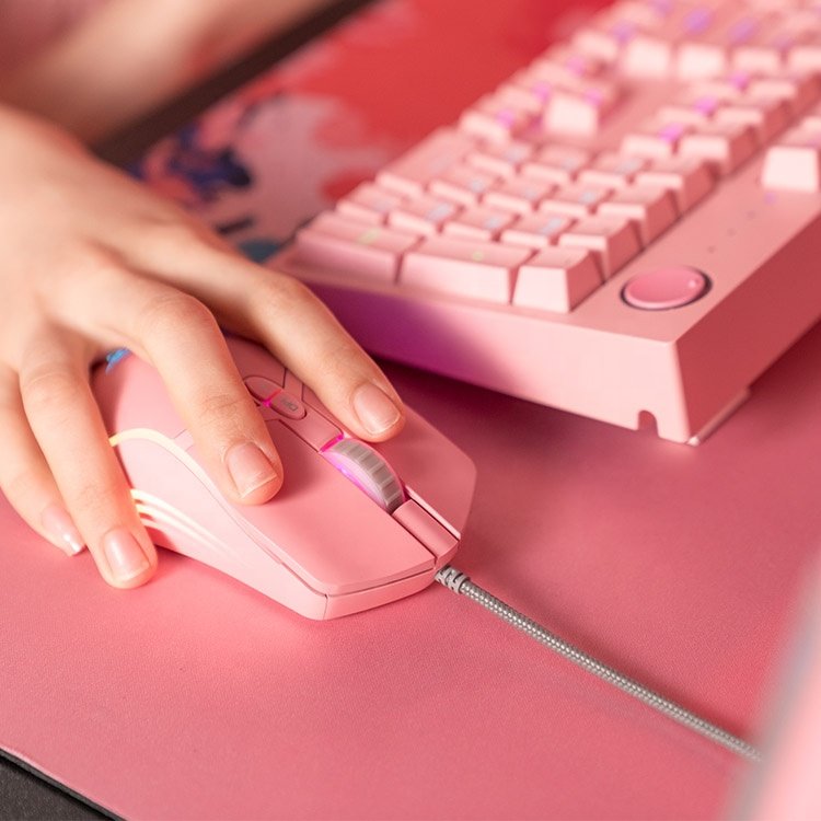 Kb868Cm Havit Pink 4Pcs Mouse Y Teclados Gamer Gaming Kit 4 In 1 Backlit Rgb Headphone Keyboard And Mouse Combo Gaming