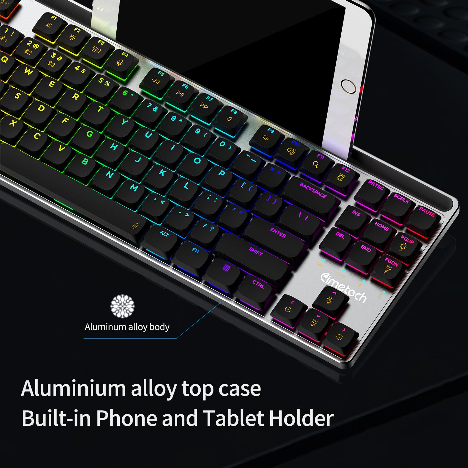 Wireless Gaming Mechanical keyboard Custom Brown Switch 80 Percent TKL Style 2.4G BT Wired Full RGB Tri Modes Metal Case for PC