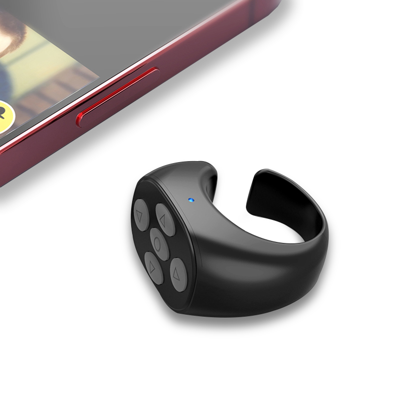 TikTok Scrolling Ring Remote Control Page Turner Bluetooth Phone Remote for Camera Selfie Video Record Music Control Ring