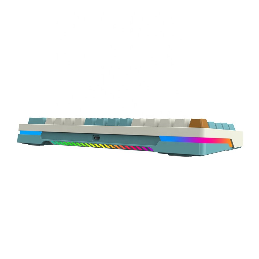 Switch Gaming Mechanical Keyboard for Computer Rgb Green 60% Keyboard 61 Keys Hot Swappable Anti-ghosting 2.4G Customized Box