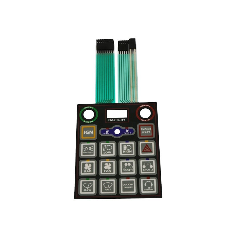 Golden Supplier Shieling Charger Membrane Switch Hot Selling Car Keypad Flexible Resistive Film Reasonable Price F-Key Flexible