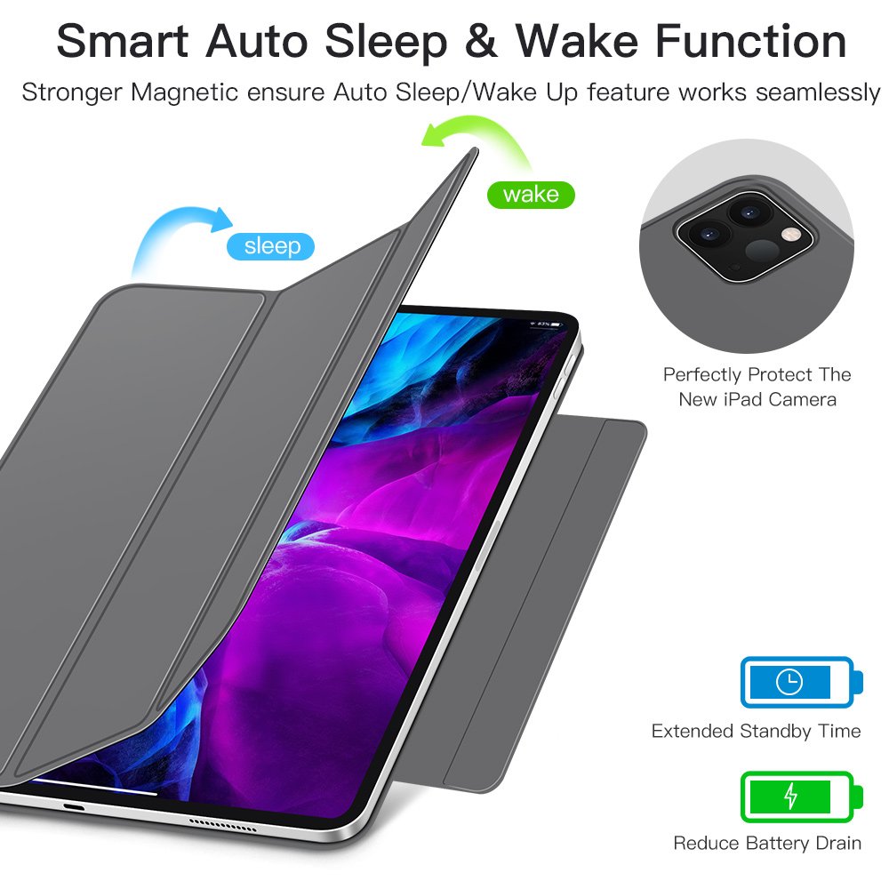 Unique Design Tri-Fold Shockproof Smart Tablet Covers For iPad Mini6 Pro 11 M2 2024 Air 4/5 10.9 10.2/10.5 inch Case