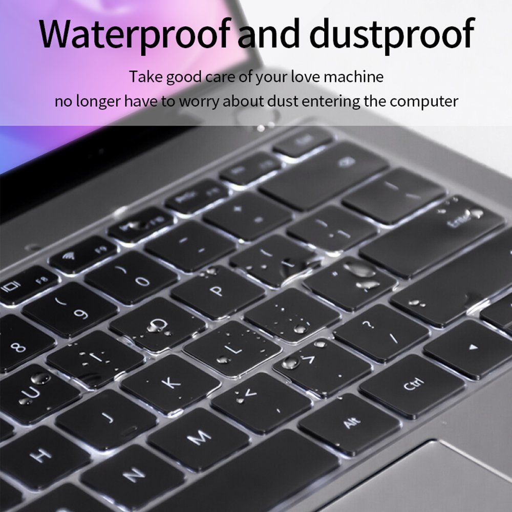 Factory ex-stock waterproof transparent protective film for Apple Macbook 11 12 13 14 15 16 clear silicone TPU keyboard cover