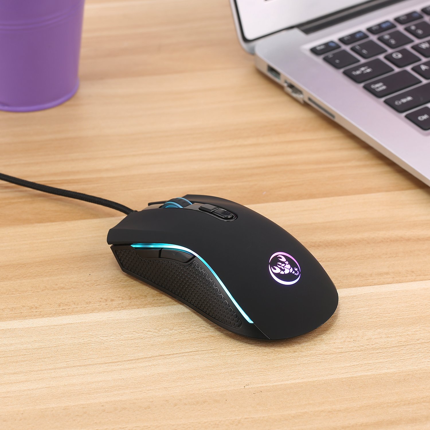 60% Gaming Keyboard and Mouse Combo 61-Key RGB Backlit Mini Keyboard Optical Mouse RGB Wired Gaming Set for PC PS5 Gamer