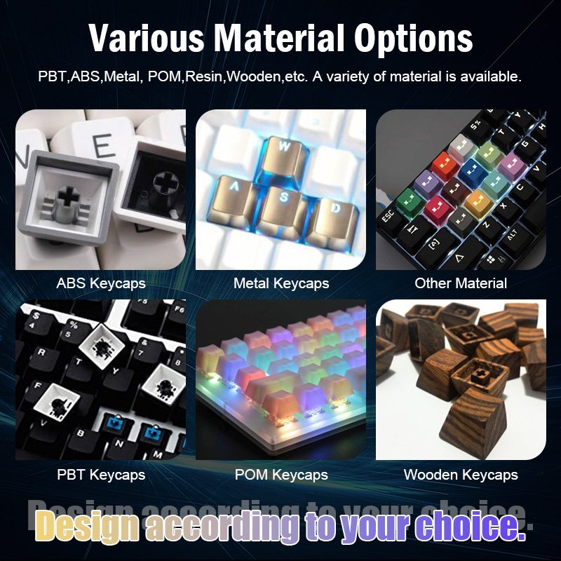 Factory Direct DIY Mechanical Keyboard ABS PBT Keycaps Set OEM GMK XDA Cherry Keycap Ceramic Metal Resin Anime Custom Keycaps
