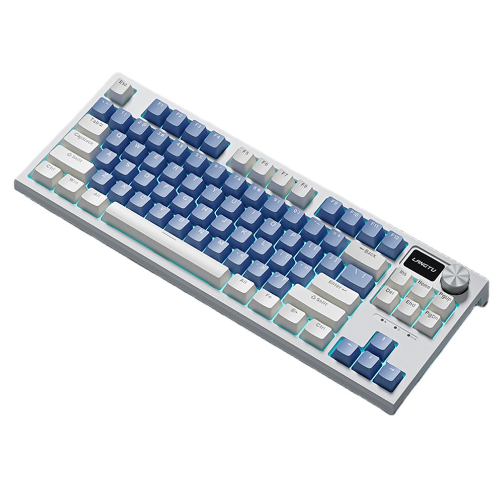 PCTENK Wired RGB Gaming Keyboard 84 Keys Mini Fashionable Style Hot Swap 2.4G Wireless Mechanical Keyboard Gateron New Computer