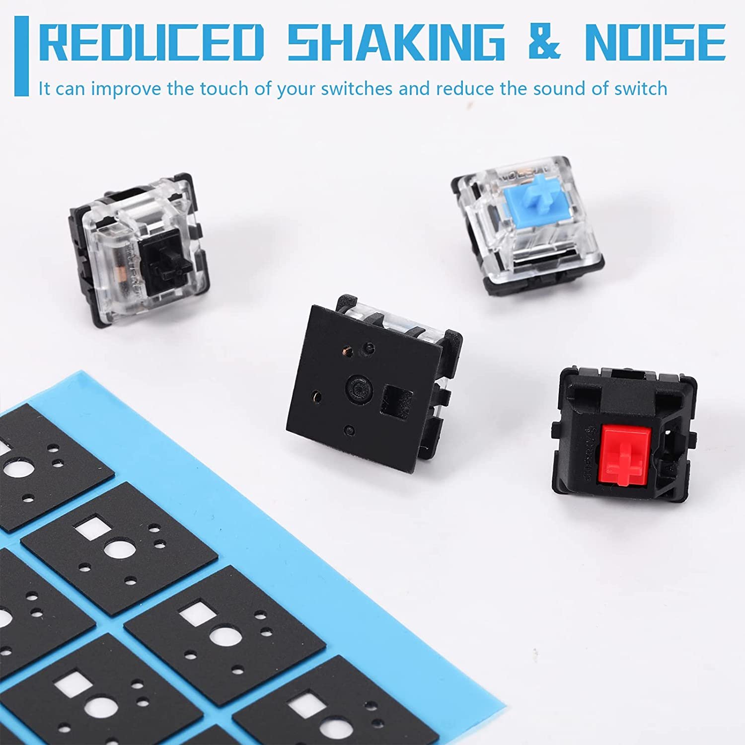 Switch Films and Keyboard Set with Tweezer, 0.5 mm Soft Antistatic Switch Film Keyboard Switch Muffler Pad