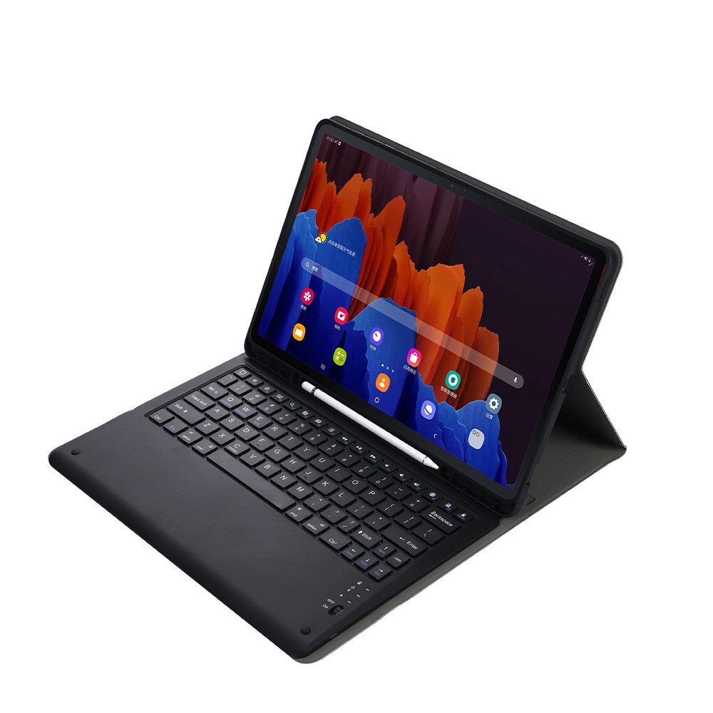 Tablet Cover Magnetic Detachable Keyboard Case Pu Leather Tablet Cover For Samsung Galaxy Tab S7 Fe 12.4 Inch T730 T736 2021