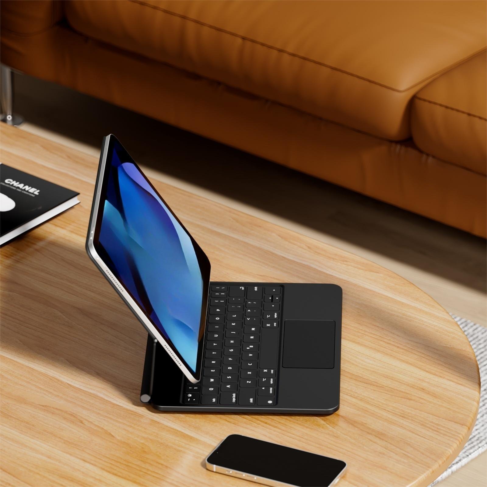 Tablet Cover With Keyboard For IPad 12.9 13 Case Skin-Touch Flexible Degree Rotation Magic Bluetooth Myj6142 Laudtec