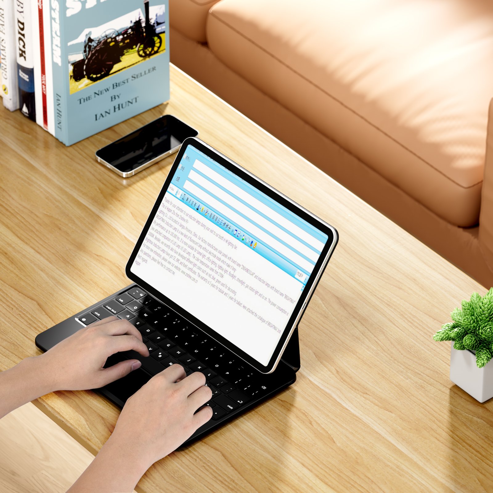 Tablet Cover With Keyboard For IPad 12.9 13 Case Skin-Touch Flexible Degree Rotation Magic Bluetooth Myj6142 Laudtec