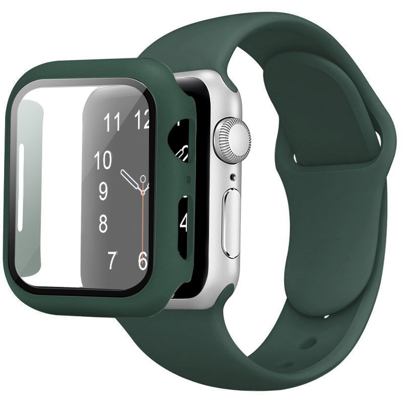 41mm 45mm Tempered Glass Film PC Cover Watch Case plus smart watch band For Apple Watch 7 8