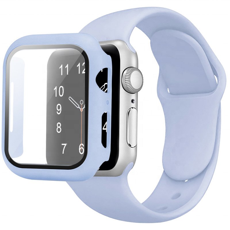 41mm 45mm Tempered Glass Film PC Cover Watch Case plus smart watch band For Apple Watch 7 8
