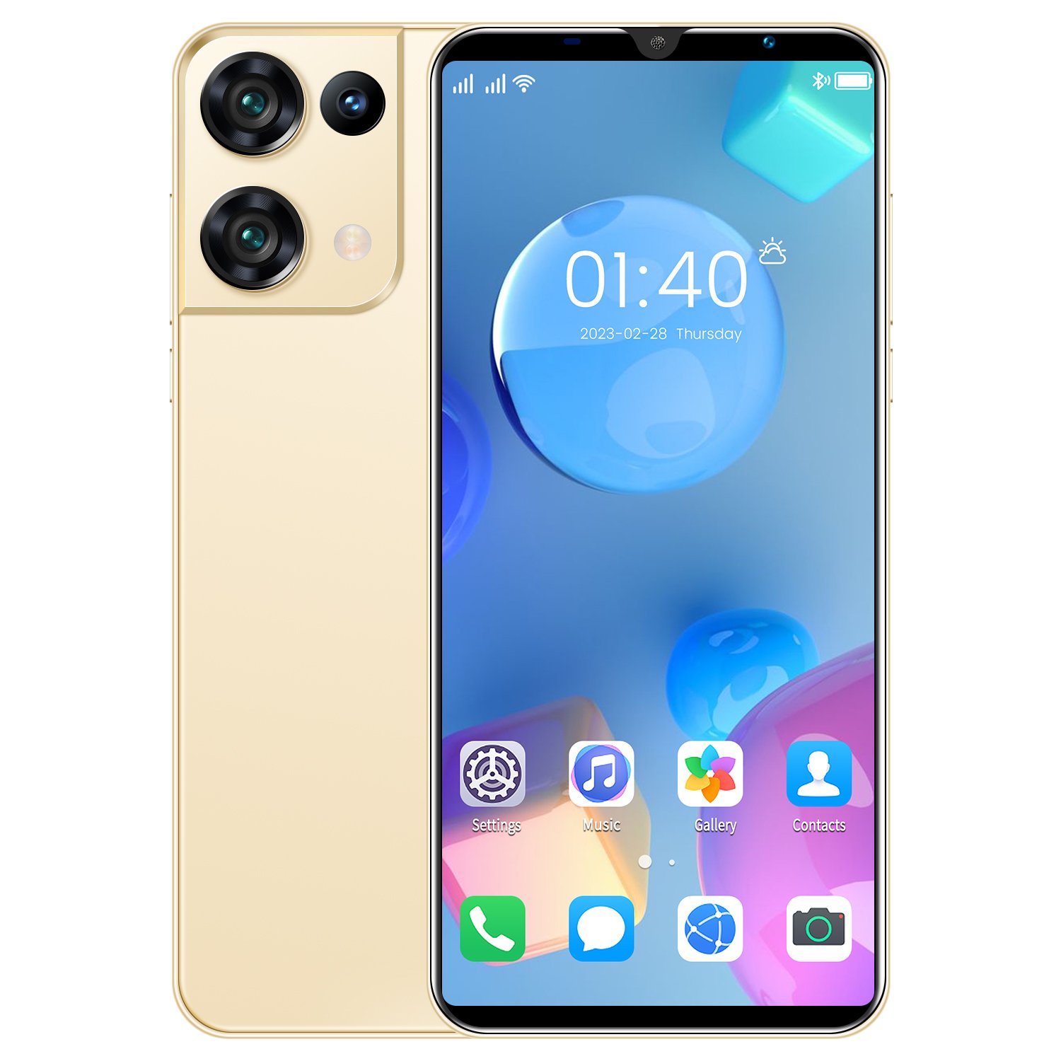 HSDF-Rino9 16GB+512GB phones mobile 5G android12 MEMORY 5.5 inch HD Screen Dual SIM Deca Core mobile phone