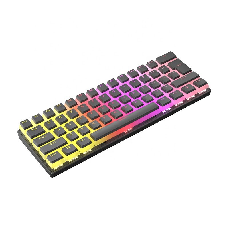 Manufacturer customs 61 keys TYPE-C mechanical keyboard with RGB backlight keyboards 60% T60 gaming keyboard mechanical desktop