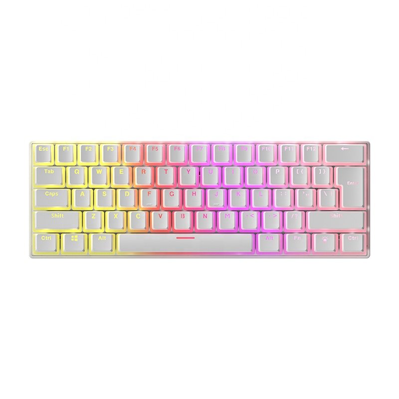 Manufacturer customs 61 keys TYPE-C mechanical keyboard with RGB backlight keyboards 60% T60 gaming keyboard mechanical desktop