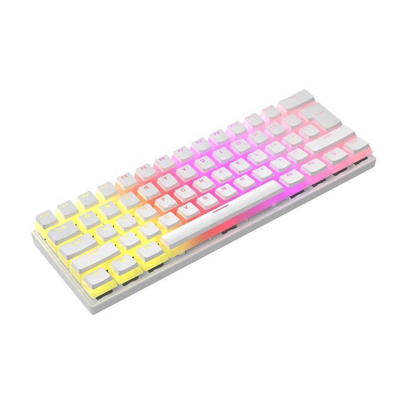 Manufacturer customs 61 keys TYPE-C mechanical keyboard with RGB backlight keyboards 60% T60 gaming keyboard mechanical desktop