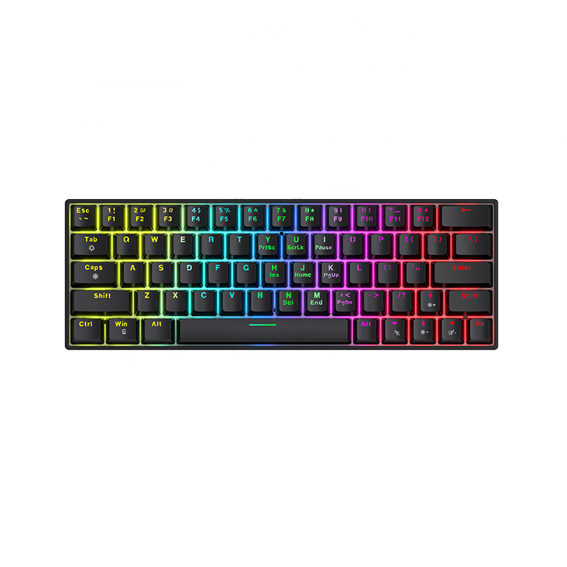 new released 63 keys 68 keys customization layout HUANO switch compact gaming mechanical keyboard