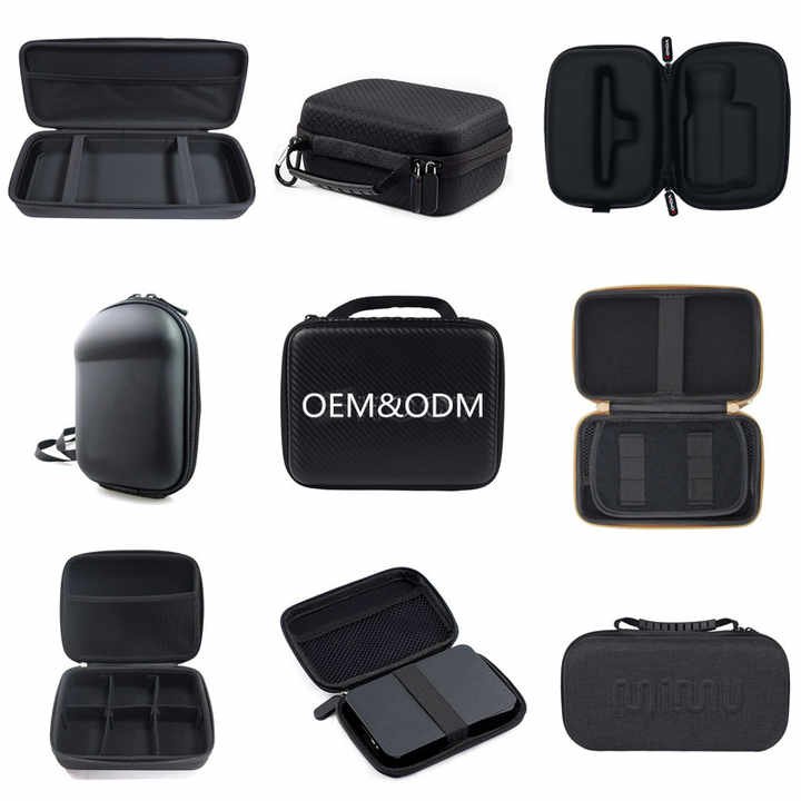 Custom travel carry eva hard zipper storage case for electronic ipad airpods earphones keyboard switch watch shaver eva bag