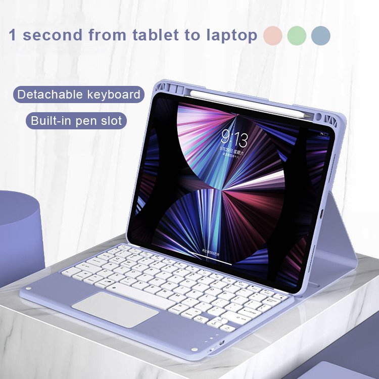 For iPad Pro 11 Inch M4 2024 Case With 10 Inch Wireless Touchpad Keyboard For iPad Pro 2024 Keyboard Cover