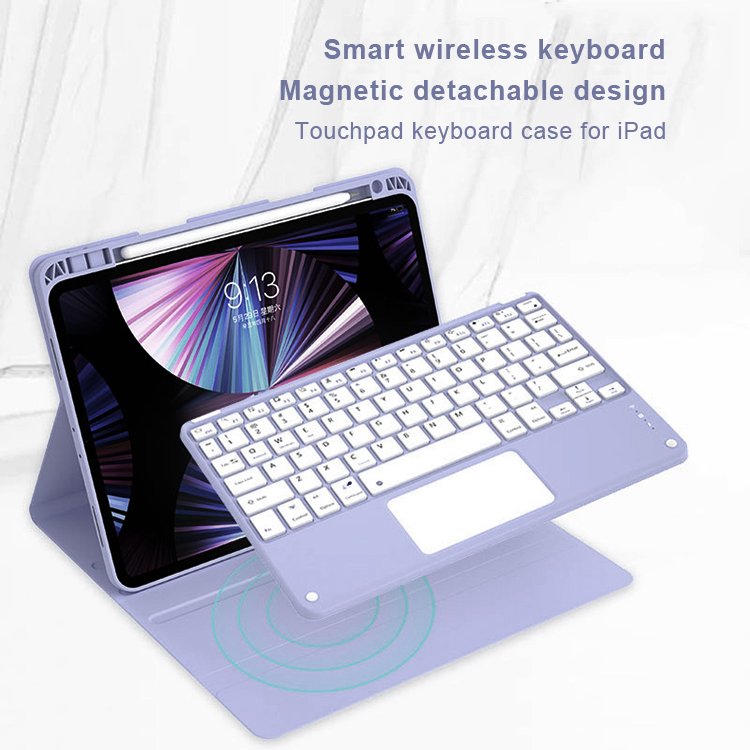 For iPad Pro 11 Inch M4 2024 Case With 10 Inch Wireless Touchpad Keyboard For iPad Pro 2024 Keyboard Cover