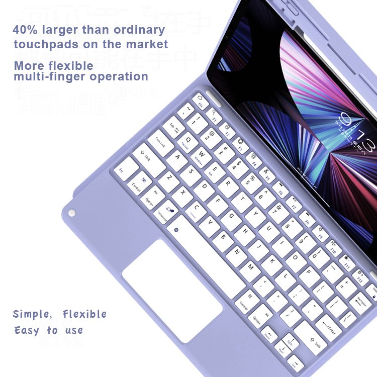 For iPad Pro 11 Inch M4 2024 Case With 10 Inch Wireless Touchpad Keyboard For iPad Pro 2024 Keyboard Cover