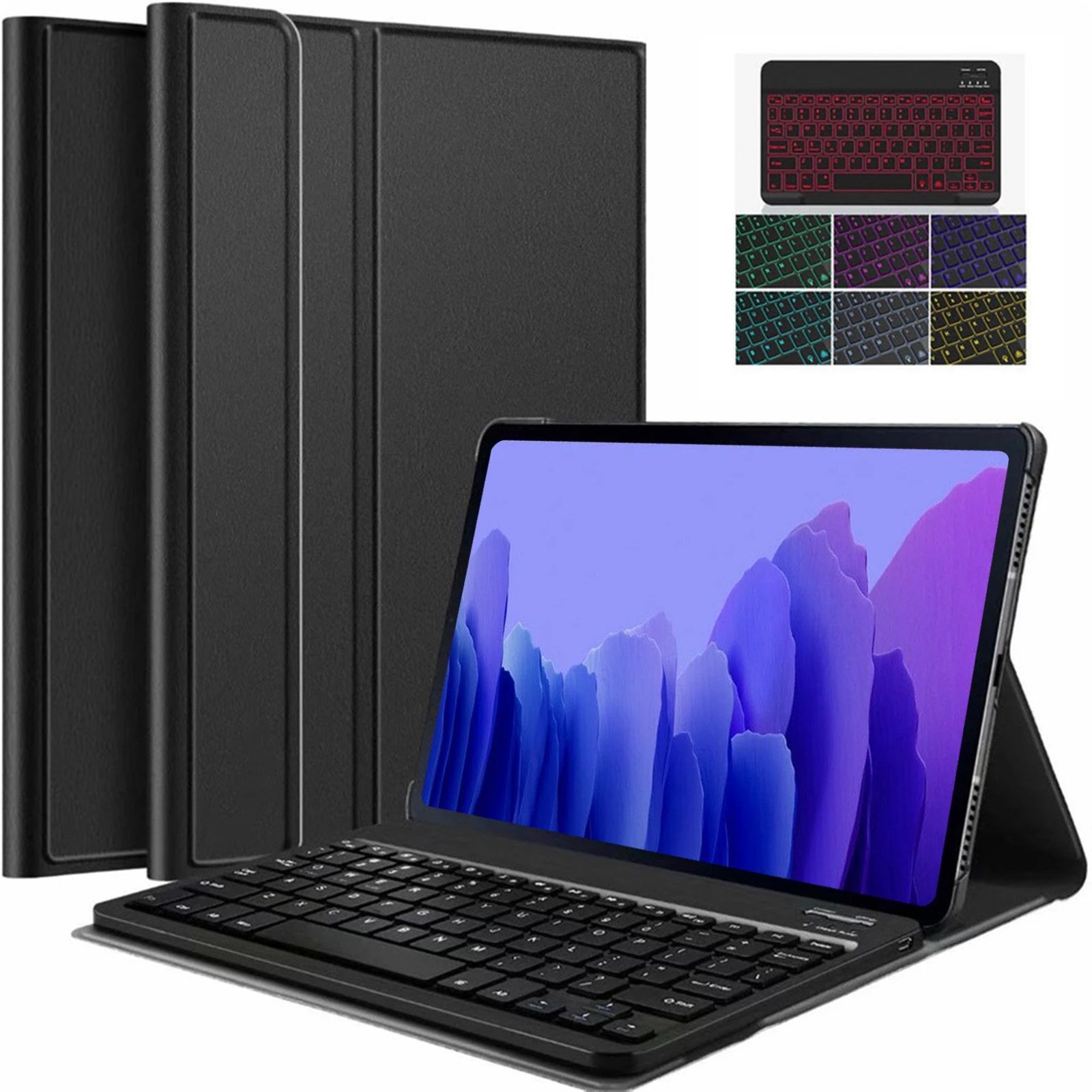 Case For Samsung Galaxy Tab A8 10.5 A7 10.4 Keyboard Case Tab A 10.1 2019 Cover Russian Spanish English Arabic Keyboard Funda