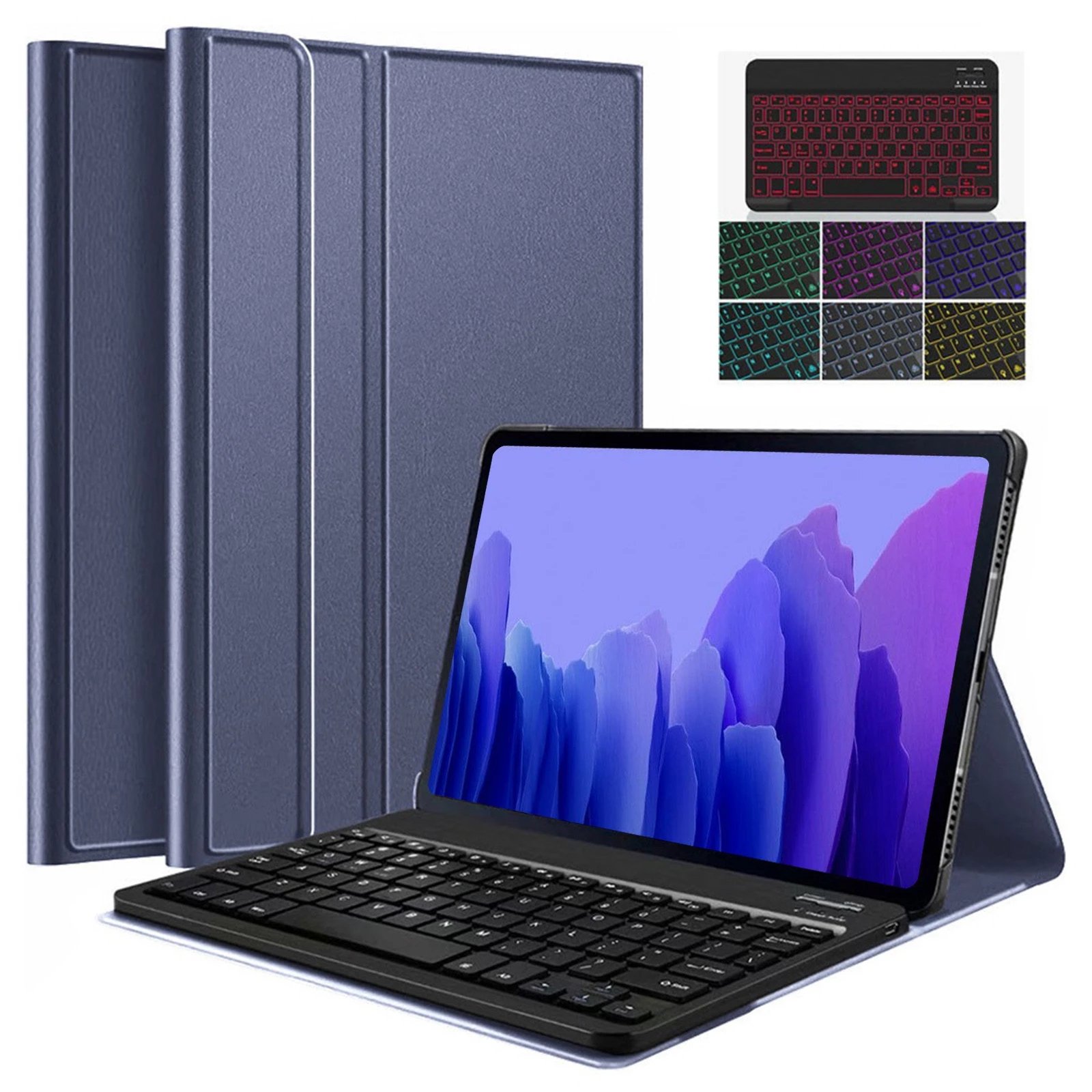 Case For Samsung Galaxy Tab A8 10.5 A7 10.4 Keyboard Case Tab A 10.1 2019 Cover Russian Spanish English Arabic Keyboard Funda
