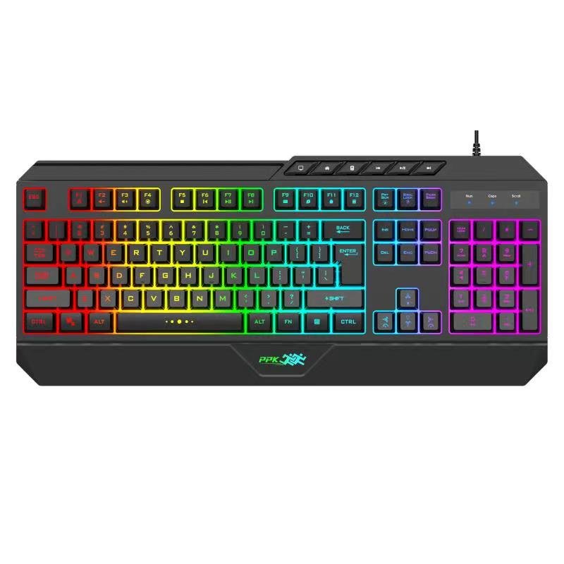 Custom Computer LED Wired Gaming Keyboard Mechanical RGB Keyboard With Multimedia Keys